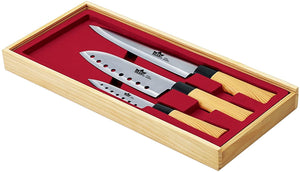 "Nara in Asia Design 3-Piece Knife Set with Wooden Box