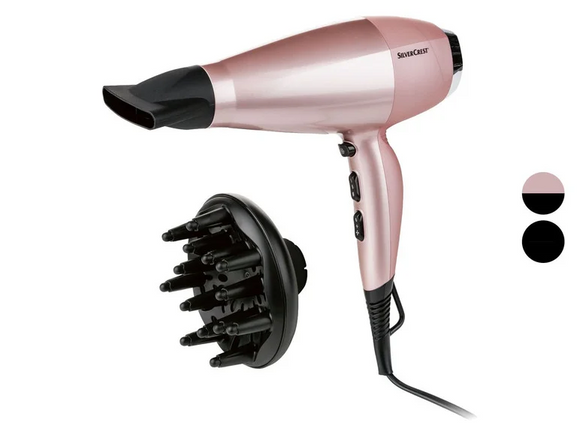 SILVERCREST hair dryer »AC Profi«, 3 temperature levels Power: 2400 W Accessories: volume diffuser and 2 styling nozzles